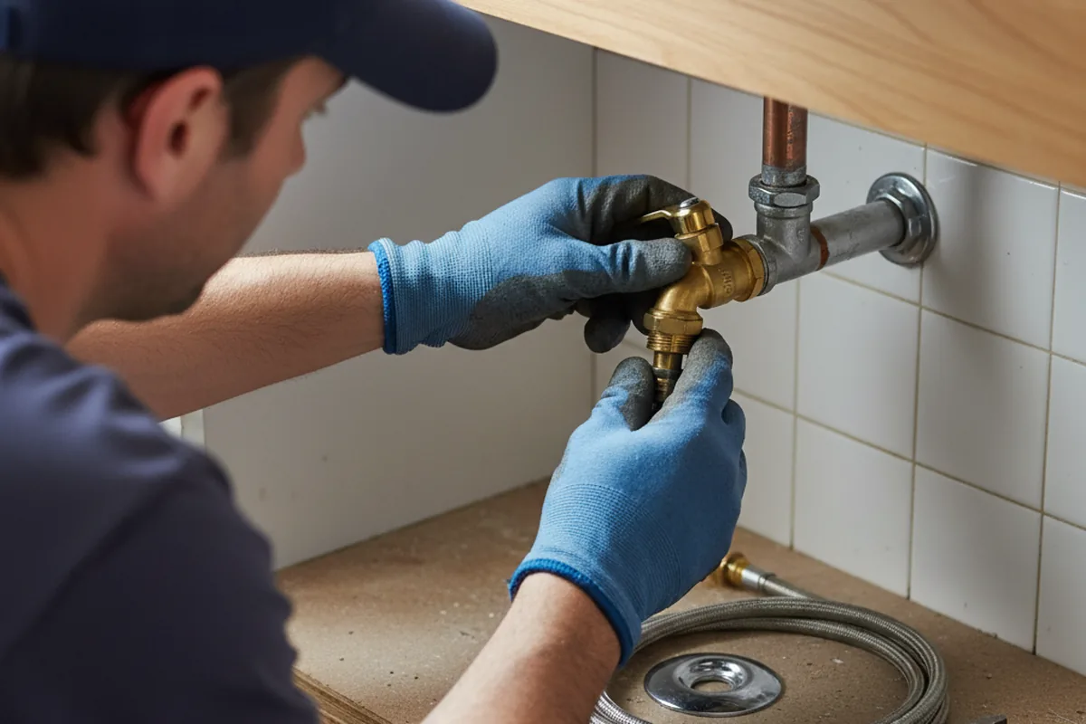 Shutoff valve and fitting work during Faucet and Fixture Repair in Godley